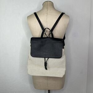 Levenger Canvas Backpack with leather straps and flap, office, work, school